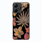 Lines Pattern Flowers Poco M6 Pro 5G Glass Back Cover Online