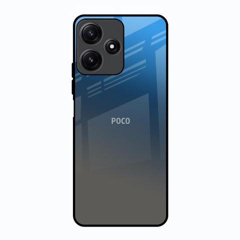 Blue Grey Ombre Poco M6 Pro 5G Glass Back Cover Online
