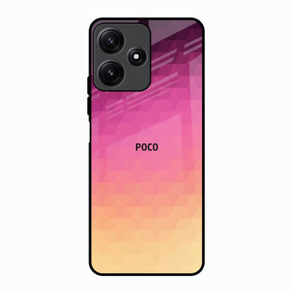 Geometric Pink Diamond Poco M6 Pro 5G Glass Back Cover Online