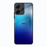 Blue Rhombus Pattern Poco M6 Pro 5G Glass Back Cover Online