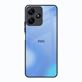 Vibrant Blue Texture Poco M6 Pro 5G Glass Back Cover Online