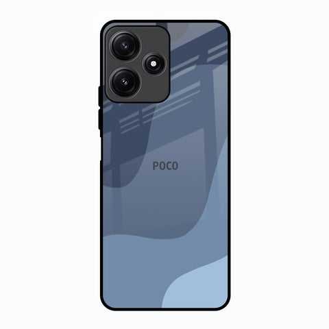 Navy Blue Ombre Poco M6 Pro 5G Glass Back Cover Online