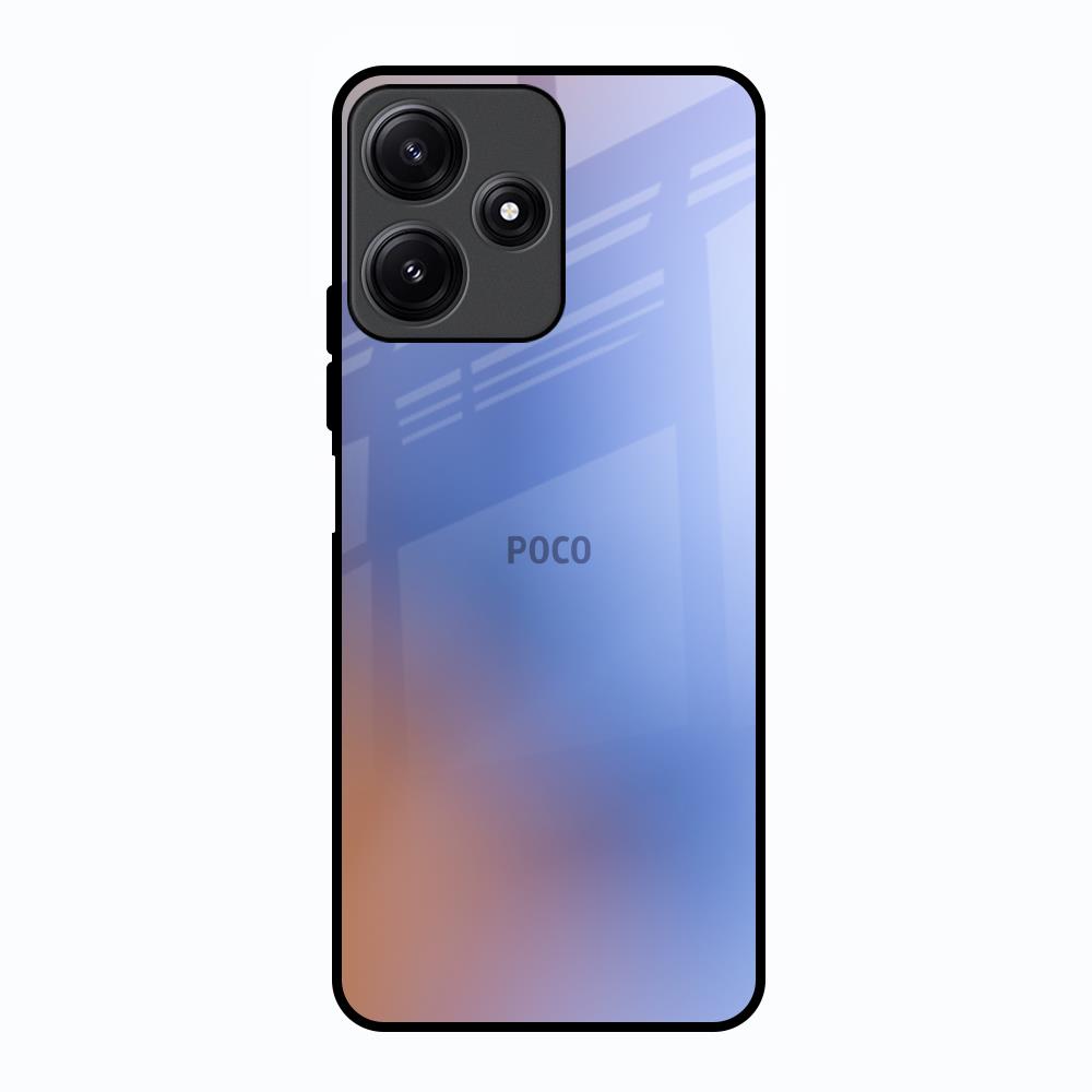 Blue Aura Poco M6 Pro 5G Glass Back Cover Online