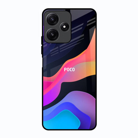 Colorful Fluid Poco M6 Pro 5G Glass Back Cover Online