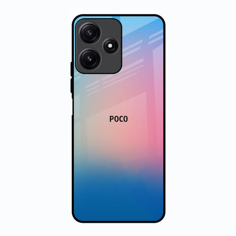 Blue & Pink Ombre Poco M6 Pro 5G Glass Back Cover Online