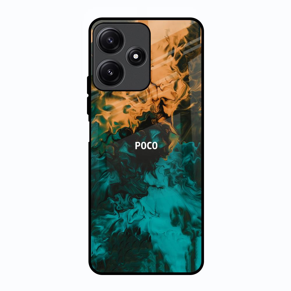 Watercolor Wave Poco M6 Pro 5G Glass Back Cover Online