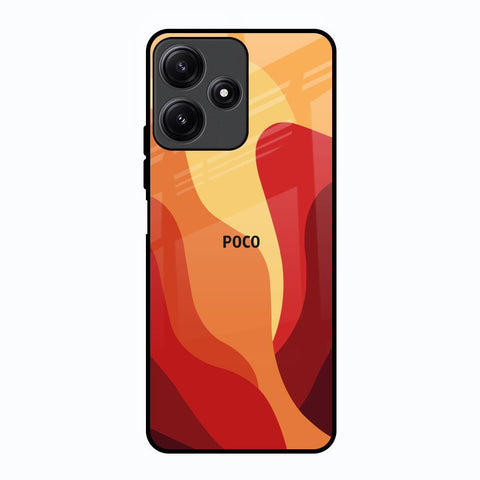 Magma Color Pattern Poco M6 Pro 5G Glass Back Cover Online