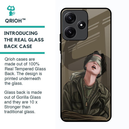 Blind Fold Glass Case for Poco M6 Pro 5G