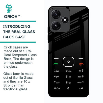 Classic Keypad Pattern Glass Case for Poco M6 Pro 5G