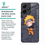 Orange Chubby Glass Case for Poco M6 Pro 5G