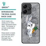 Cute Baby Bunny Glass Case for Poco M6 Pro 5G