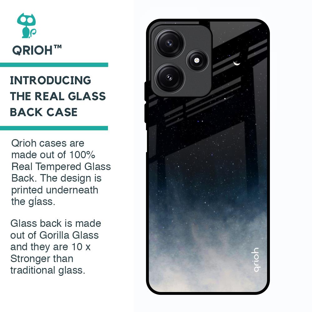 Black Aura Glass Case for Poco M6 Pro 5G