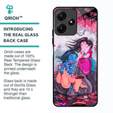 Radha Krishna Art Glass Case for Poco M6 Pro 5G