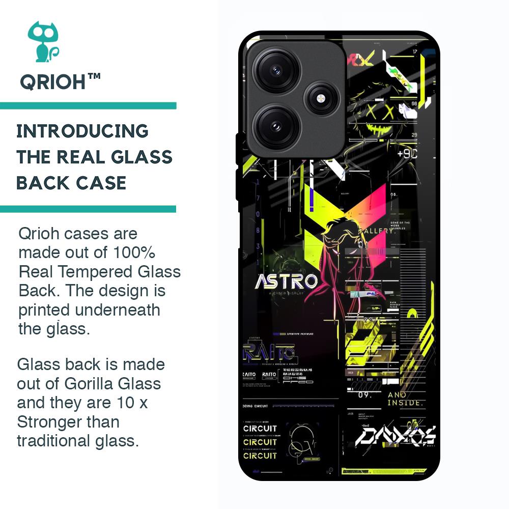 Astro Glitch Glass Case for Poco M6 Pro 5G