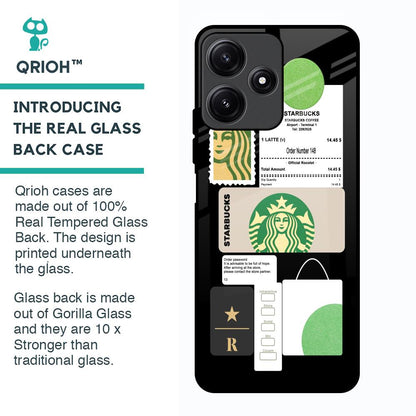 Coffee Latte Glass Case for Poco M6 Pro 5G