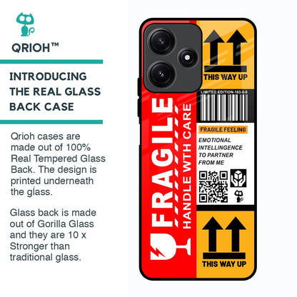 Handle With Care Glass Case for Poco M6 Pro 5G