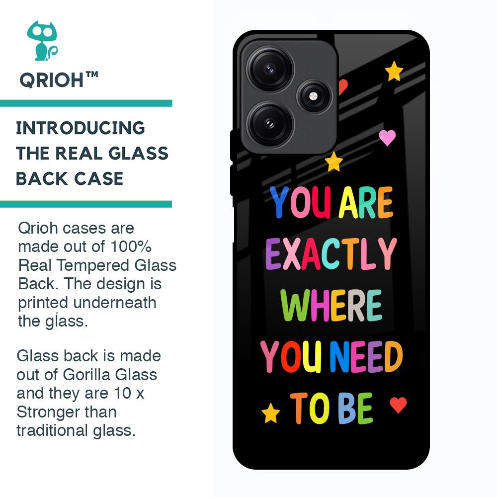Magical Words Glass Case for Poco M6 Pro 5G
