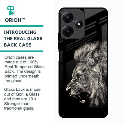 Brave Lion Glass Case for Poco M6 Pro 5G