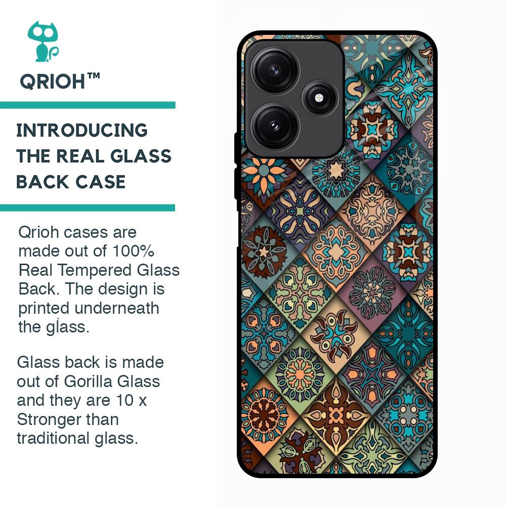 Retro Art Glass Case for Poco M6 Pro 5G
