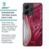 Crimson Ruby Glass Case for Poco M6 Pro 5G