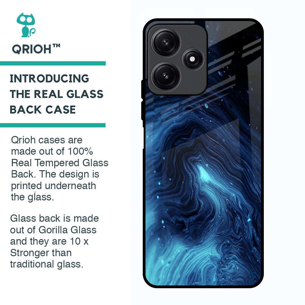 Dazzling Ocean Gradient Glass Case For Poco M6 Pro 5G