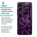 Geometric Purple Glass Case For Poco M6 Pro 5G