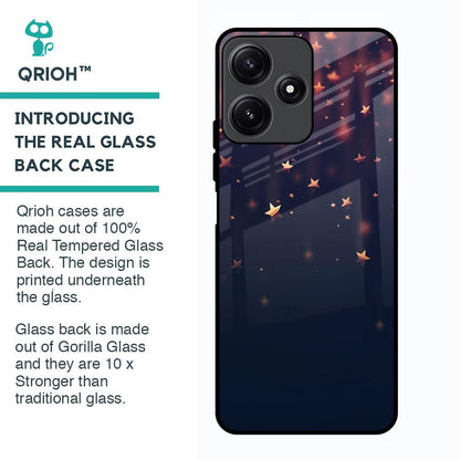 Falling Stars Glass Case For Poco M6 Pro 5G