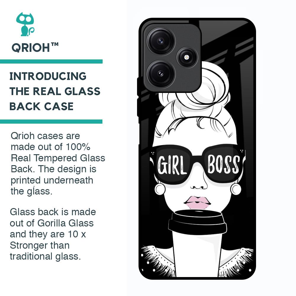 Girl Boss Glass Case For Poco M6 Pro 5G