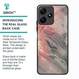 Pink And Grey Marble Glass Case For Poco M6 Pro 5G