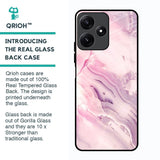 Diamond Pink Gradient Glass Case For Poco M6 Pro 5G