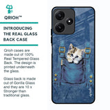 Kitty In Pocket Glass Case For Poco M6 Pro 5G