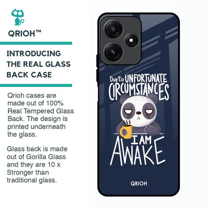Struggling Panda Glass Case for Poco M6 Pro 5G