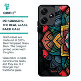 Retro Gorgeous Flower Glass Case for Poco M6 Pro 5G