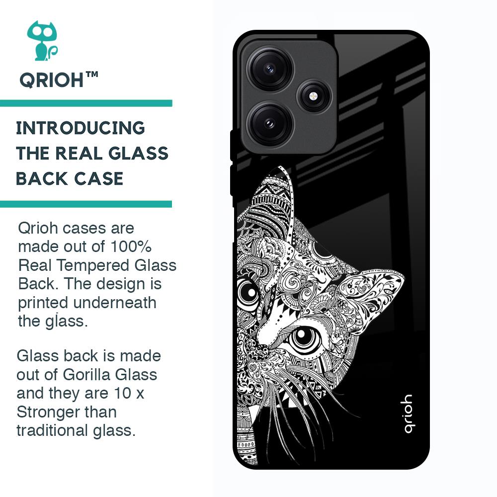 Kitten Mandala Glass Case for Poco M6 Pro 5G