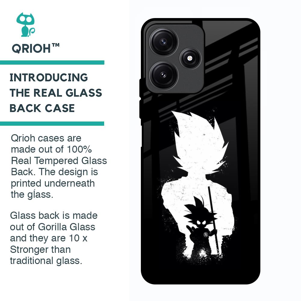 Monochrome Goku Glass Case for Poco M6 Pro 5G