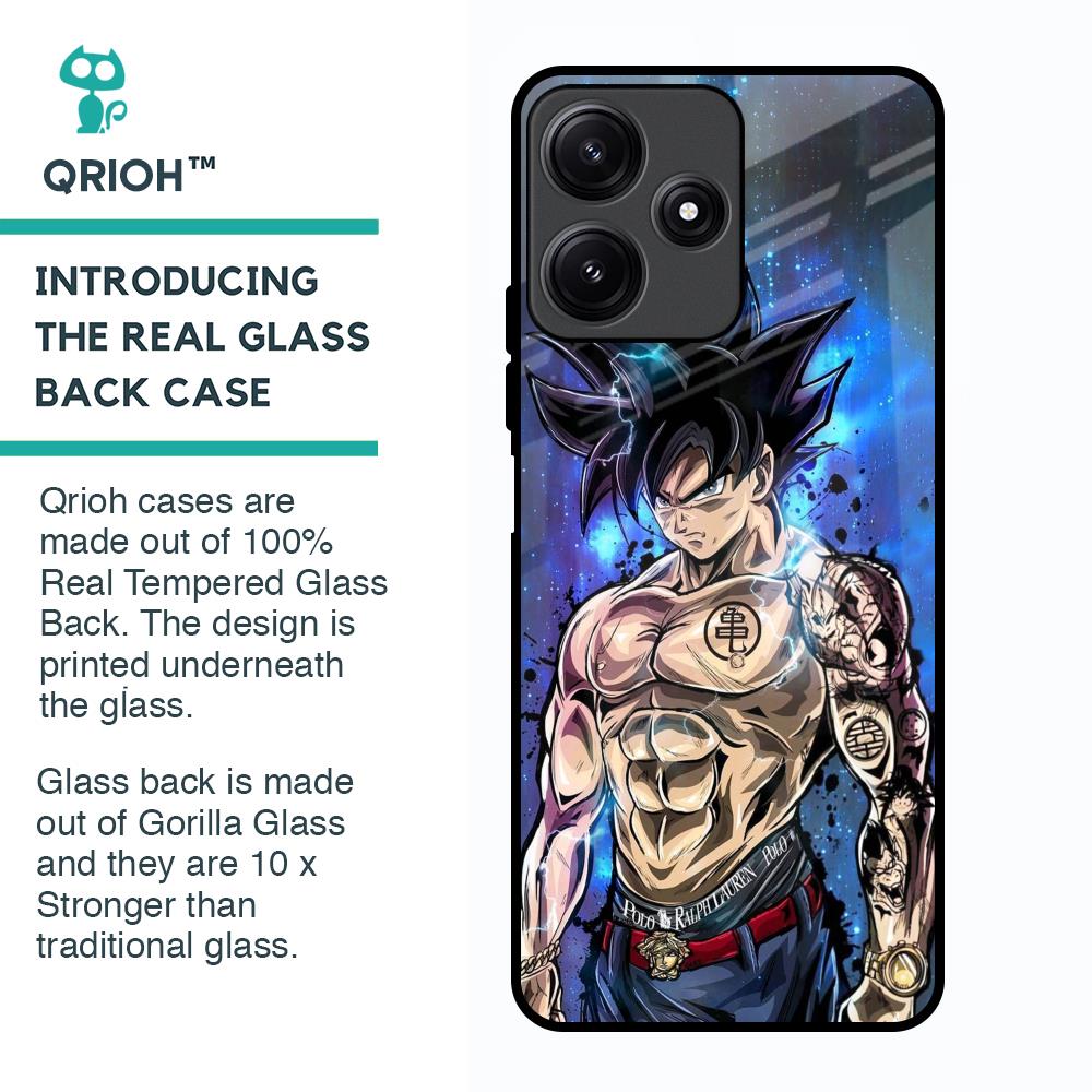 Branded Anime Glass Case for Poco M6 Pro 5G
