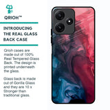 Blue & Red Smoke Glass Case for Poco M6 Pro 5G