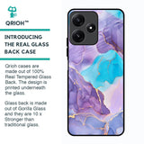 Alcohol ink Marble Glass Case for Poco M6 Pro 5G