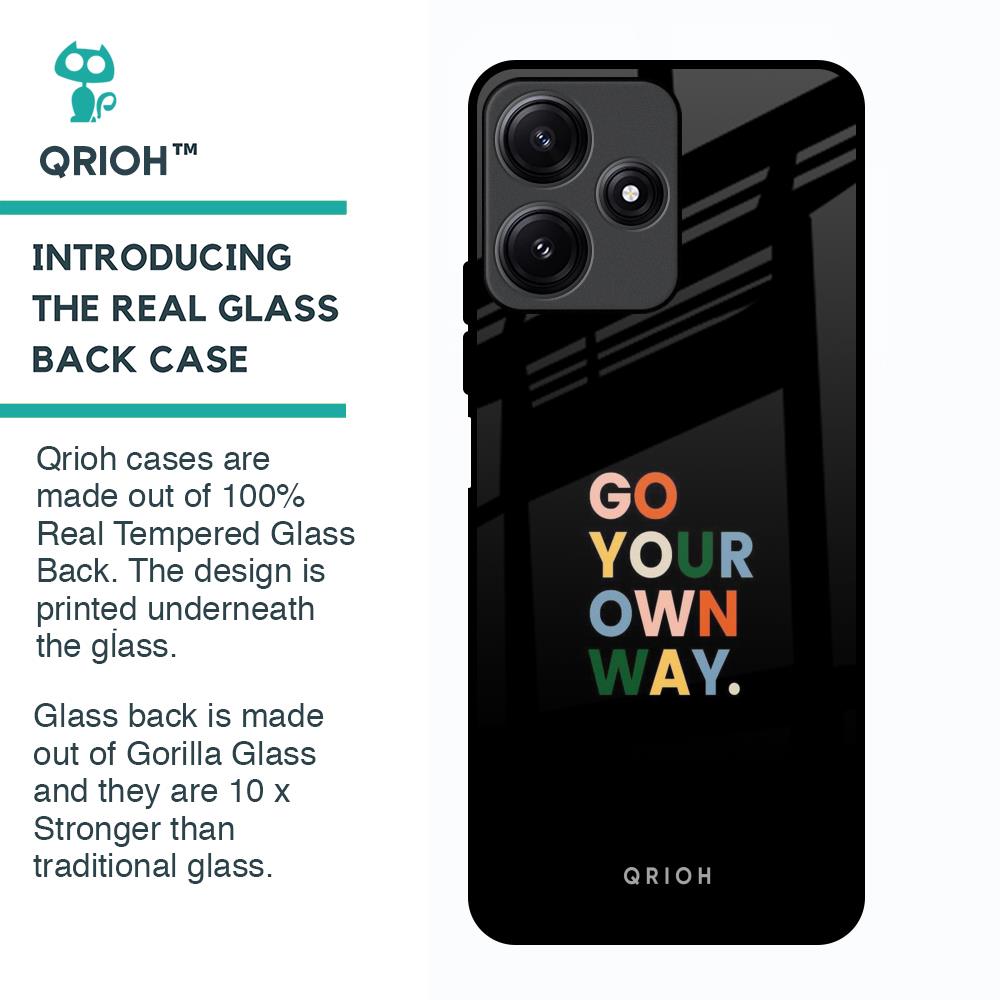Go Your Own Way Glass Case for Poco M6 Pro 5G