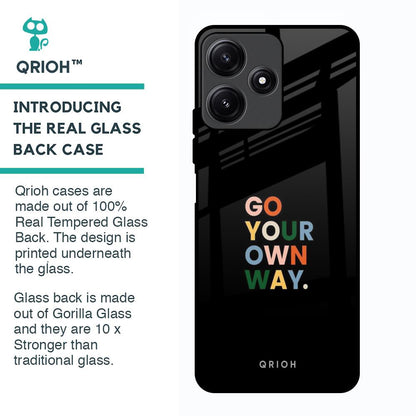 Go Your Own Way Glass Case for Poco M6 Pro 5G