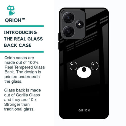 Cute Bear Glass Case for Poco M6 Pro 5G