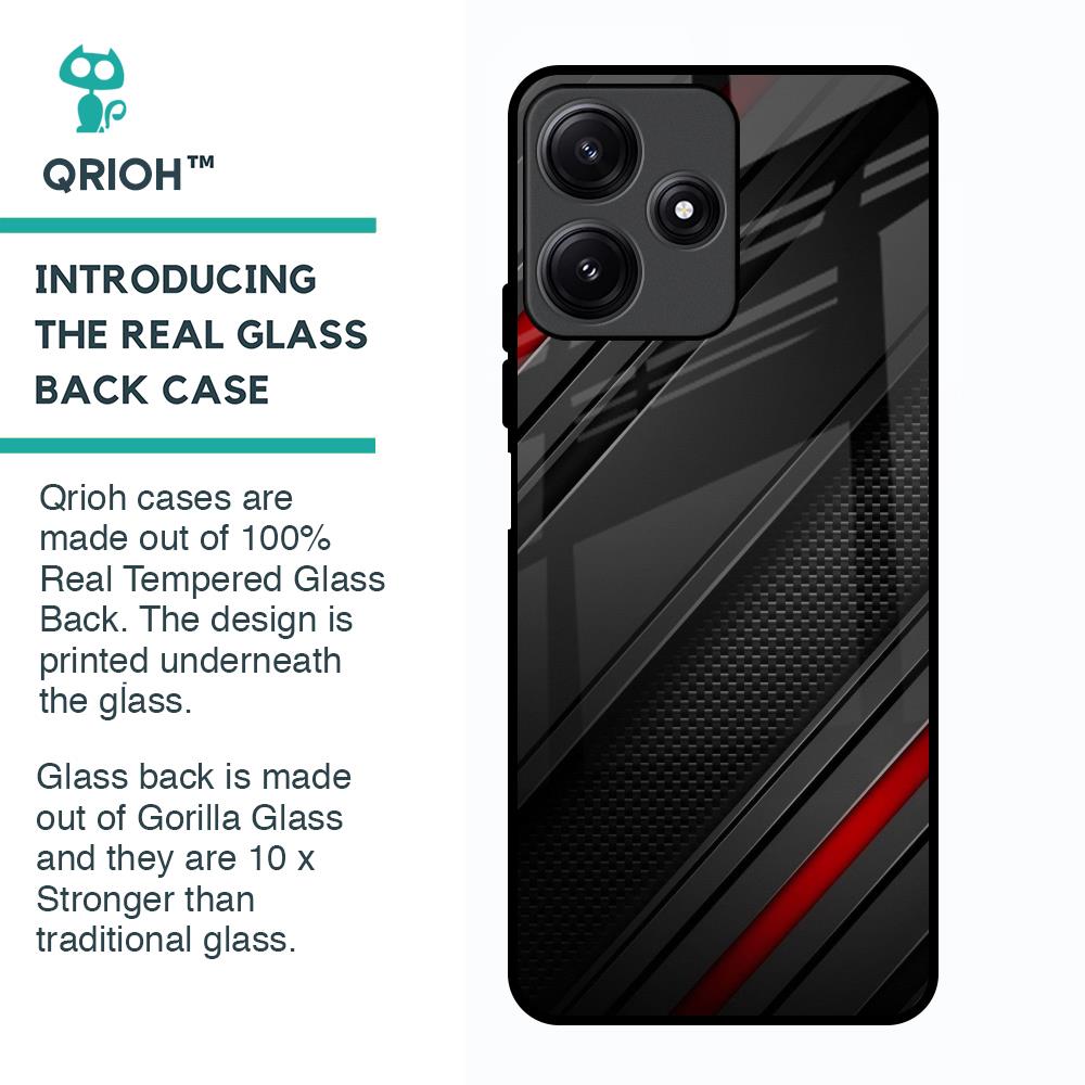 Modern Abstract Glass Case for Poco M6 Pro 5G