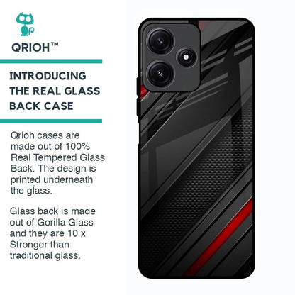 Modern Abstract Glass Case for Poco M6 Pro 5G