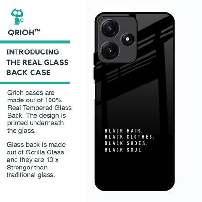 Black Soul Glass Case for Poco M6 Pro 5G