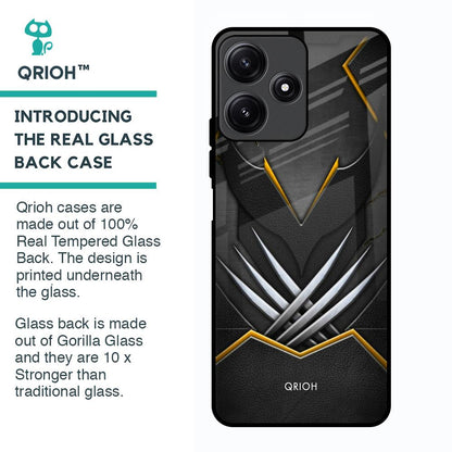 Black Warrior Glass Case for Poco M6 Pro 5G