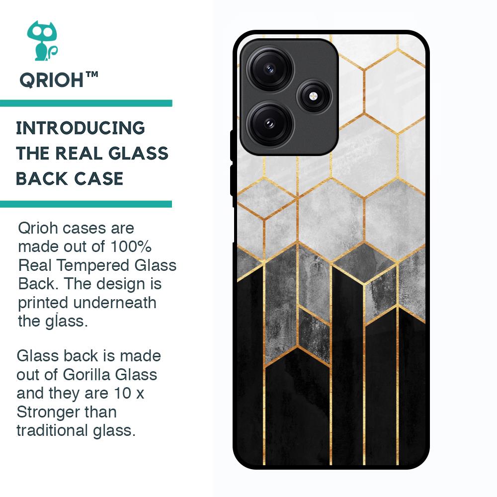 Tricolor Pattern Glass Case for Poco M6 Pro 5G