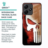 Red Skull Glass Case for Poco M6 Pro 5G