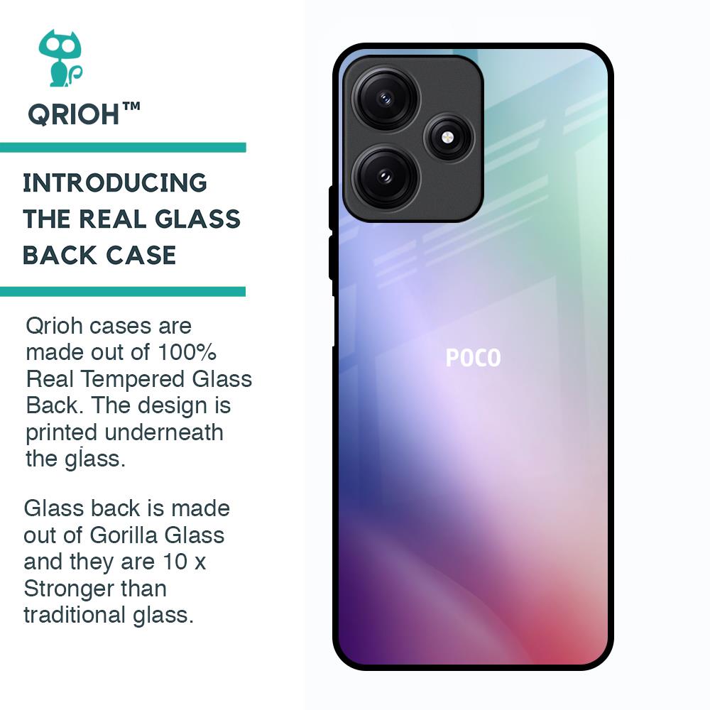 Abstract Holographic Glass Case for Poco M6 Pro 5G
