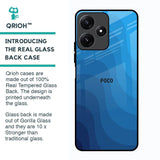 Blue Wave Abstract Glass Case for Poco M6 Pro 5G
