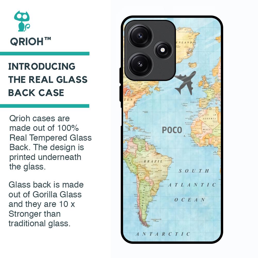 Fly Around The World Glass Case for Poco M6 Pro 5G